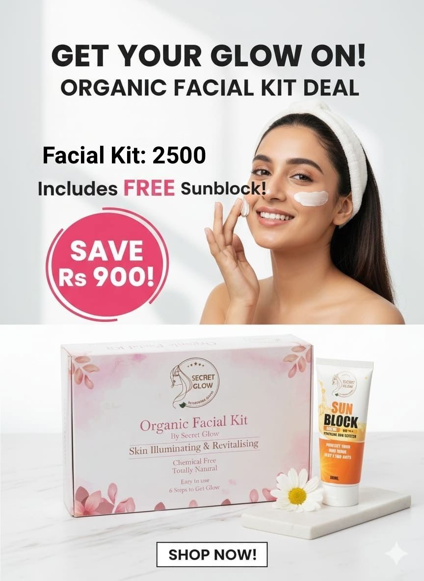 Organic Facial Kit with Free sunblock Deal